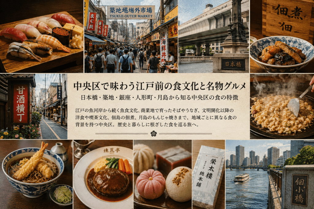 中央区で味わう江戸前の食文化と名物グルメ