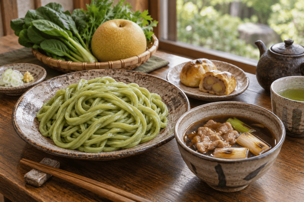 東大和市の食卓を訪ねる茶うどんと街の甘味散歩